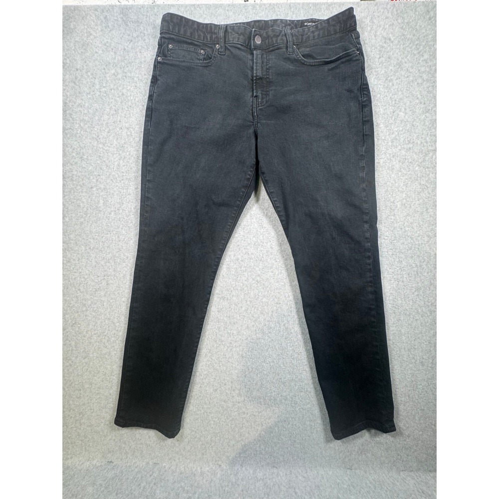 Bonobos Mens‎ Black Denim Jeans Five Pocket Slim Straight Pants Size 36 x 30